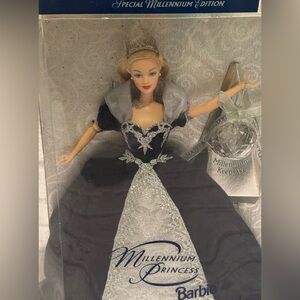 Millennium special edition 2000 holiday Barbie Blue and Silver Gown